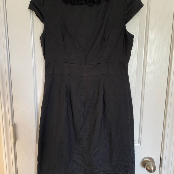 Vintage Adrienne Vittadini Women's Black Formal Dress with Flowers Size 8 - Picture 6 of 8